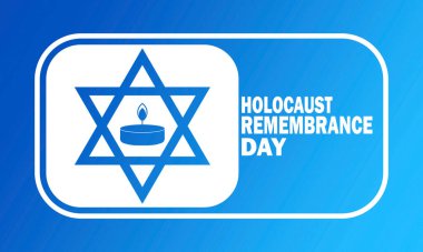 Soykırım Anma Günü. Vektör illüstrasyonu. Poster, afiş, tebrik kartı için modern arkaplan.