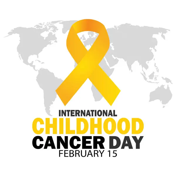 Международный День Борьбы Детским Раком Февраля Концепция Праздника Шаблон Фона — стоковый вектор