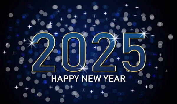 Mutlu yıllar 2025. Tasarımın için şenlikli bir arka plan. Vektör illüstrasyonu.