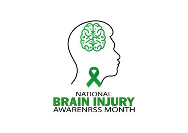 Ulusal Beyin Sakatlığı Ayın Vektör İllüzyonu. Tebrik kartı, poster ve afiş için uygun.