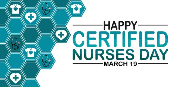 Happy Certified Nurses Day Tapéta Tipográfiával Boldog Certified Nurses Day — Stock Vector