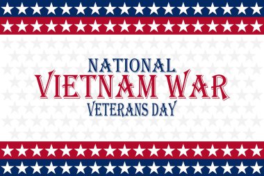 National Vietnam War Veterans Day. Holiday concept. Template for background, banner, card, poster with text inscription clipart