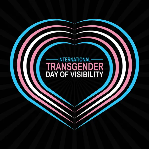 Láthatóság Nemzetközi Transznemű Napja Tapéta Alakzatokkal Tipográfiával Láthatóság Nemzetközi Transznemű — Stock Vector
