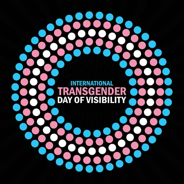 Международный День Трансгендерной Видимости Концепция Праздника Шаблон Фона Баннера Карточки — стоковый вектор