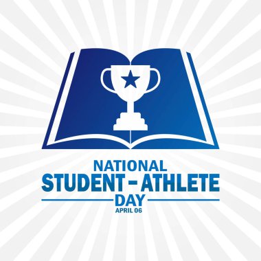 Ulusal Öğrenci Sporcu Günü. Tatil konsepti. Arkaplan, afiş, kart, metin yazımlı poster şablonu