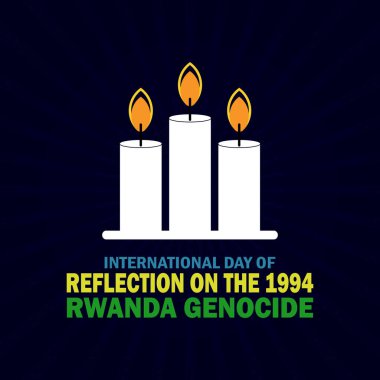 International Day of Reflection on the 1994 Rwanda Genocide. Holiday concept. Template for background, banner, card, poster with text inscription clipart