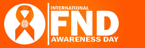 International FND Awareness Day. Suitable for greeting card, poster and banner.
