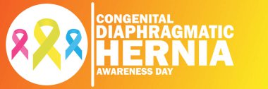 Doğuştan Diyafragmatik Fıtık Farkındalığı Günü. Tebrik kartı, poster ve afiş için uygun.