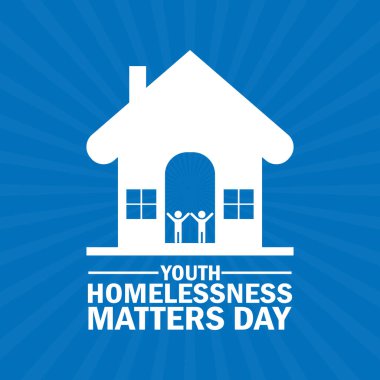 Gençlik Evsizliği, şekilleri ve tipografisi olan bir günlük duvar kâğıdı. Gençlik Evsizlik Günü, özgeçmiş