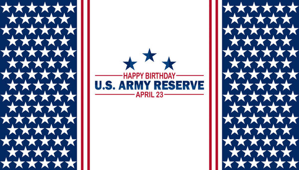Happy Birthday US Army Reserve. Suitable for greeting card, poster and banner.