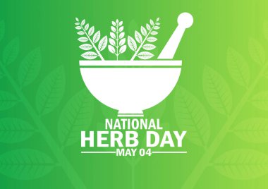 Ulusal Bitki Günü. Mayıs 04. Tatil konsepti. Arkaplan, afiş, kart, yazılı poster şablonu. Vektör illüstrasyonu