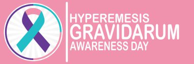 Hyperemesis Gravidarum Bilinç Günü. Tebrik kartı, poster ve afiş için uygun. Vektör illüstrasyonu.
