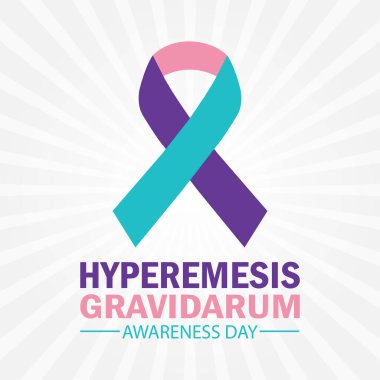 Hyperemesis Gravidarum Awareness Day Vector illustration. Holiday concept. Template for background, banner, card, poster with text inscription. clipart