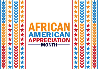 Afro-Amerikan Takdir Ayı. Tatil konsepti. Arkaplan, afiş, kart, metin yazımlı poster şablonu.