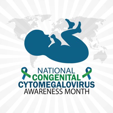 National Congenital Cytomegalovirus Awareness Month. Holiday concept. Template for background, banner, card, poster with text inscription. Vector illustration. clipart