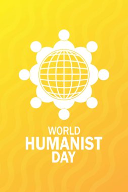 World Humanist Day. Suitable for greeting card, poster and mobile wallpaper. Vector illustration. clipart