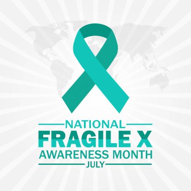 National fragile X awareness month wallpaper with shapes and typography, banner, card, poster, template. National fragile X awareness month, background clipart