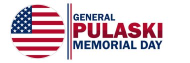 General Pulaski Memorial Day. Suitable for greeting card, poster and banner. Vector illustration. clipart