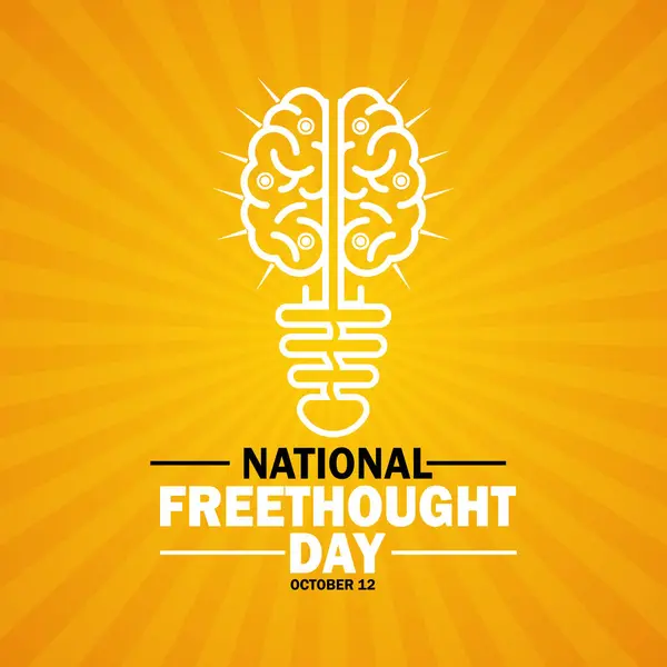 stock vector National Freethought Day. October 12. Holiday concept. Template for background, banner, card, poster with text inscription. Vector illustration