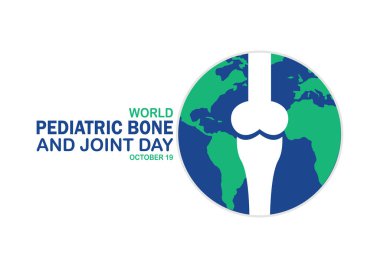 World Pediatric Bone And joint Day wallpaper with shapes and typography, banner, card, poster, template. World Pediatric Bone And joint Day, background clipart