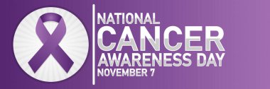 National Cancer Awareness Day. November 7. Suitable for greeting card, poster and banner. Modern illustration. clipart