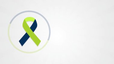 Ulusal Takip Ayının Beyaz Arkaplan 4K Şekil ve tipografi Animasyonu.