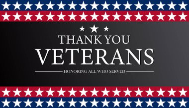 ABD gazileri, teşekkür ederim. Tatil konsepti. Arkaplan, afiş, kart, metin yazımlı poster şablonu