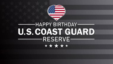 US Coast Guard Reserve. Suitable for greeting card, poster and banner clipart