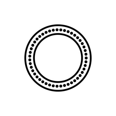 Yuvarlak çerçeve simgesi beyaz arkaplanda izole edildi. Vektör illüstrasyonu.