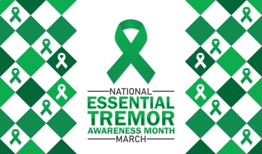 Ulusal Temel Titreme Farkındalığı Ayı. Marş. Vektör çizimi. Pankart, poster veya yazdırma için tasarım.