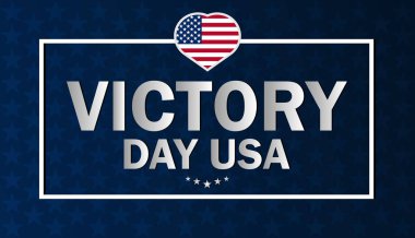 Zafer Günü ABD. Özgürlük, Vatanseverlik ve Ulusal Gurur. Vektör İllüstrasyonu