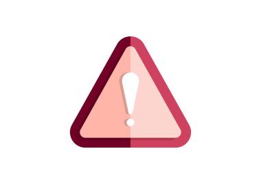 Beyaz Ünlem İşaretli Kırmızı Üçgen Uyarı İşareti