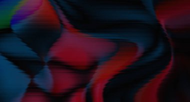 Çoklu Renkli Dalgalar Soyut Kırmızı Sarı Yeşil Doku Sanatı. Modern Soyut Kırmızı Sarı Yeşil Mavi Bulanık Cam Gradyan arka planı. Kaburgalı cam dokusu