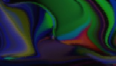 Yeşil mavi soyut arkaplan dalga gradyan pixelated yatay doku sanatı. Modern Soyut Yeşil Mavi Bulanık Cam Gradyan arka planı. Kaburgalı cam dokusu