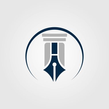 Adalet sütunu kalem 2 vektör illüstrasyonu