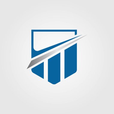 Kalkan ok simgesi vektör logo çizimi