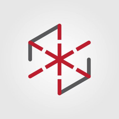 Altıgen Ok vektör resimleme simgesi logosu