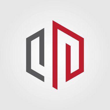 Altıgen binası simge logo vektör çizimi