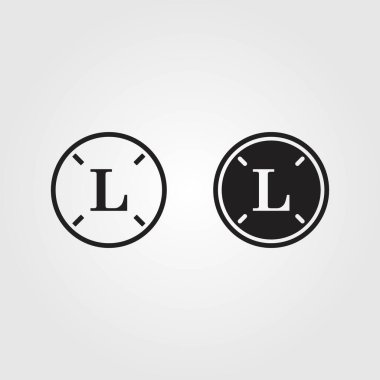 Siyah beyaz simge vektör tasarımı çizimi