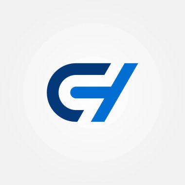 C Harfi Saat simgesi logo çizimi illüstrasyonu