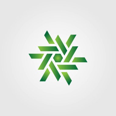 Shuriken altıgen simge tasarımı illüstrasyonu