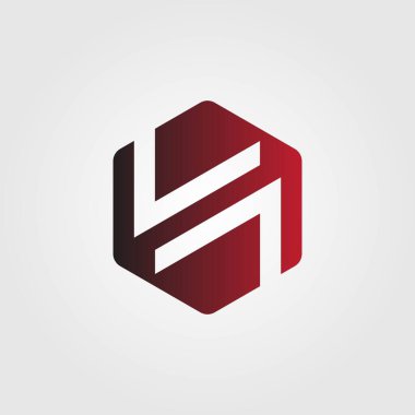 VA Harflendirme Altıgen logo tasarım illüstrasyonu