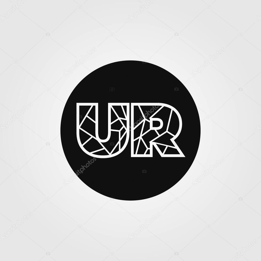 UR lettering logo icon 2 design illustration