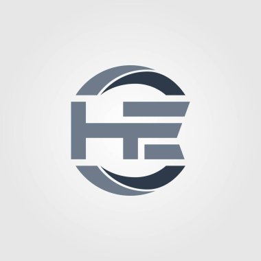 HE ilk logo simgesi 2 tasarım illüstrasyonu