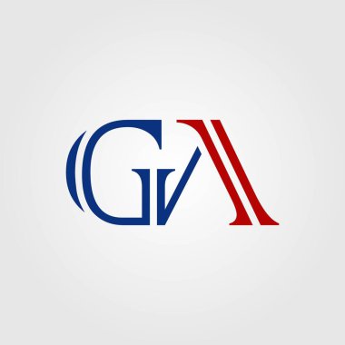 GA ilk logo simgesi 4 tasarım illüstrasyonu