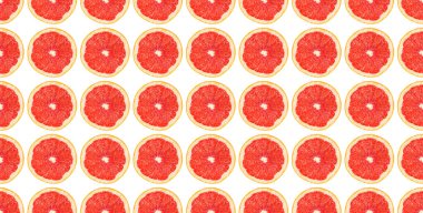 Beyaz arka planda greyfurt deseni. Seçici odaklanma. Yiyecek..