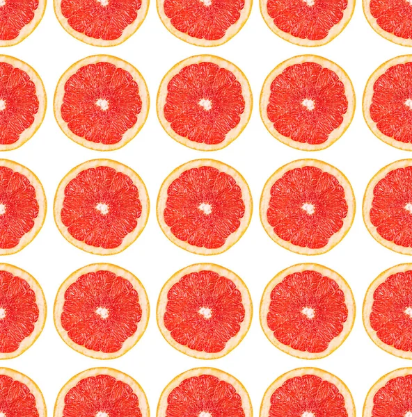Grapefruit Pattern White Background Selective Focus Food — Stock Photo, Image
