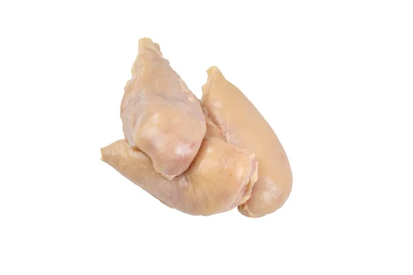 Csirkehús Izolátum Fehér Alapon Szelektív Fókusz Élelmiszer — Stock Fotó