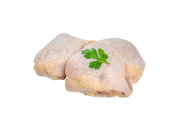 鶏の肉は白地に隔離されている 選択的フォーカス 食べ物 — ストック写真
