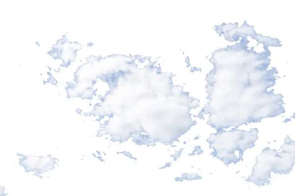 Nuvole Nel Cielo Isolate Sfondo Bianco Concentrazione Selettiva Natura — Foto Stock